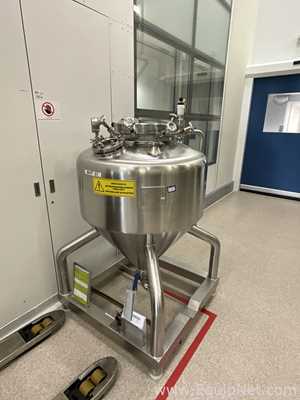 Lot of 9 off 550 Litre Stainless Steel Vacuum Rated Portable Intermediate Bulk Containers