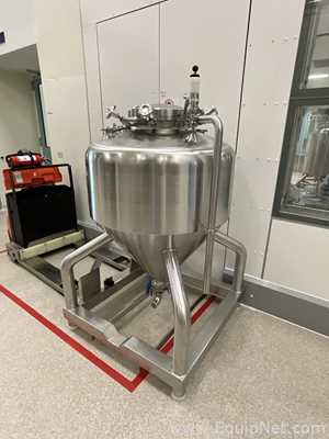 Lot of 9 off 550 Litre Stainless Steel Vacuum Rated Portable Intermediate Bulk Containers