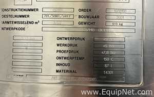 Recipiente Mezclador Acero inoxidable DIESSEL HILDESCHEIM .  856 Litros