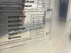 Recipiente Mezclador Acero inoxidable DIESSEL HILDESCHEIM .  865 Litros