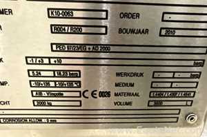 Alteco 3600 Litre Stainless Steel Vacuum Rated Jacketed Mixing Vessel - KK5