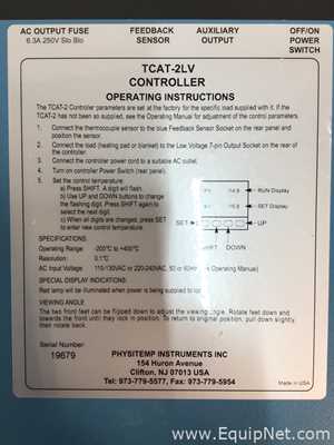 Physitemp TCAT-2LV Temperature Controller