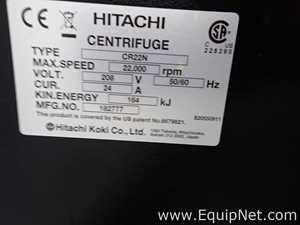 Hitachi CR22N Refrigerated High Speed Centrifuge With Rotor