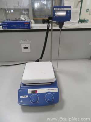 IKA C-MAG HS7 Digital Magnetic Hotplate Stirrer with IKA ETS-D5 Electronic Contact Thermometer