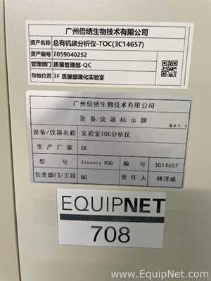 GE Analytical Sievers 900 TOC Analyzer Lot 708