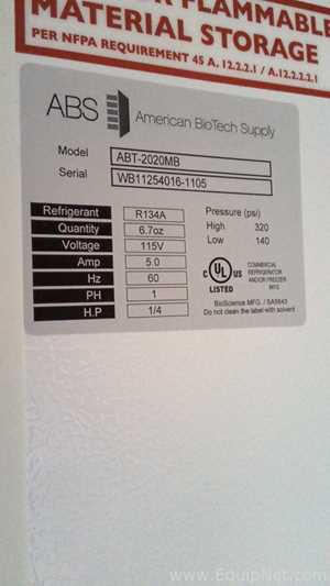Freezer American BioTech Supply ABT-2020MB