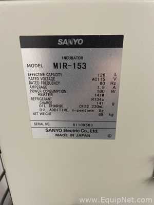 Sanyo Double Stack MIR-153 Incubator