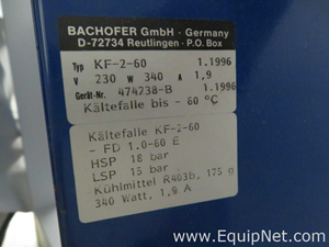 Christ RVC 2-25 CDplus Rotational Vacuum Concentrator with Bachofer KF-2-60 Cold Trap and Pump