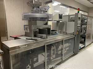 uhlman UPS 1070, C 2404 Blister Line with blistering and cartoning machine