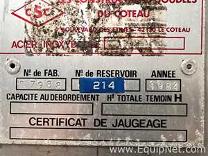 Tanque CSC Les Constructions Soudees Du Coteau . 15,200 Galão