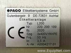Pago System L200 Tray Labelling Machine with 6 Labelling Heads