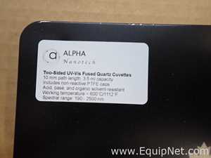 Alpha Nanotech 2-Sided UV-VIS Fused Quartz Cuvettes - Set of 2