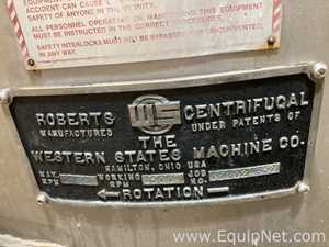 Centerslung/Centrífuga de Cesta Western States Machine Company G-16.  48 Polegadas