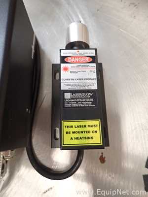 Laserglow Technologies LRS-0532-PFM-00100-05 Class IIIb Laser with Power Supply, Fiber Optic Cable