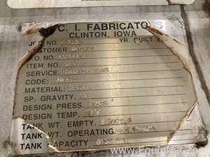 8,900 Gallon 316L Stainless Steel Agitated Tank With Goulds Centrifugal Pump   V-4139  P-4139