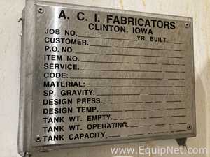 Tanque aço inox A.C.I. Fabricators . 1000 Galão