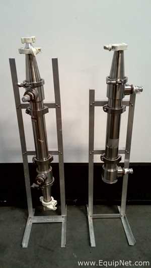 Lot of 2 Exergy Shell and Tube Heat Exchangers with Stands
