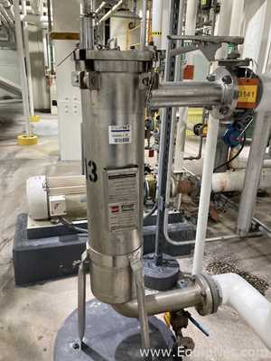Two GAF Cartridge Filter System RB1-AL-M-316 Stainless Steel Filters F-1513 A and B