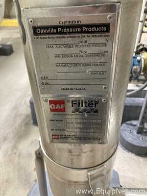 Two GAF Cartridge Filter System RB1-AL-M-316 Stainless Steel Filters F-1513 A and B