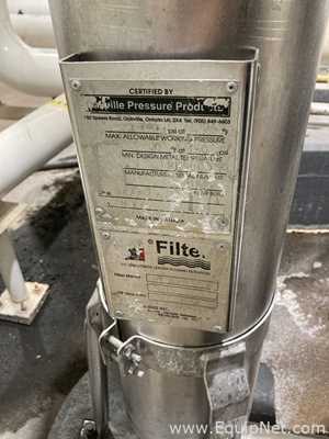 Two GAF Cartridge Filter System RB1-AL-M-316 Stainless Steel Filters F-1513 A and B