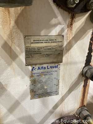 66.3 Sq. Ft. Alpha Laval Stainless Steel Plate and Frame Heat Exchanger  E-1536