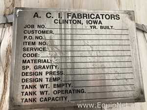 Tanque aço inox A.C.I. Fabricators . 750 Galão
