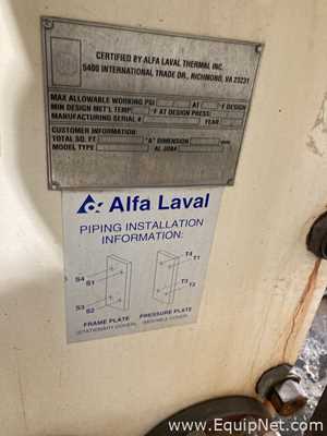 Approx. 60 Sq. Ft. Alpha Laval Stainless Steel Plate and Frame Heat Exchanger  E-4811