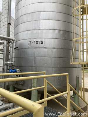 40,000 Gallon 316L Stainless Steel Storage Tank With Agitator and Centrifugal Pump  T-1026