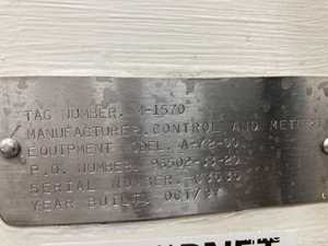 Control and Metering Company A-72 Bulk Bag Filler  M-1570