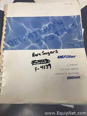 Prensa de Filtro US Filter 800G32-16/30-8/15SYLW