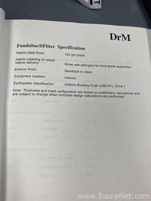 Filtro de Presión Acero inoxidable DrM, Dr. Muller AG, Switzerland Fundabac R-020-48-1650/T130Z