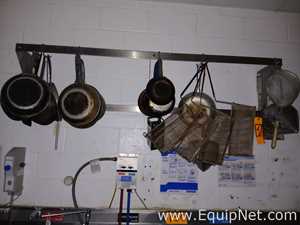 Lot of Assorted Kitchenware Four Fryer Baskets and Storage Rack