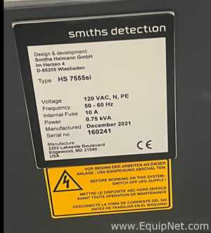 Escáner Smiths Detection HS 7555si