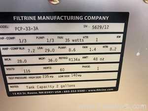 Unused Filtrine PCP-33-3A Chiller