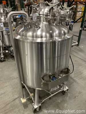 Precision Stainless 300 Liter Insulated Mobile Mixing Tank - V-3481