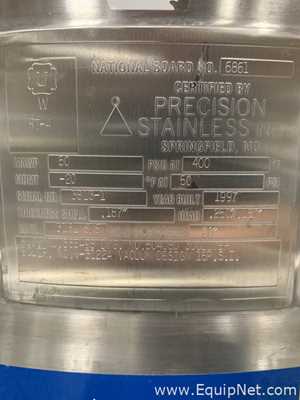 Precision Stainless 300 Liter Insulated Mobile Mixing Tank - V-3122A