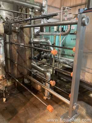 Alfa Laval Stainless Steel Plate And Frame Heat Exchanger Approximately 1000 Sq. Ft. E-4707