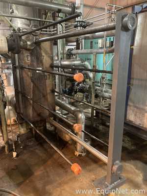 Alfa Laval Stainless Steel Plate And Frame Heat Exchanger Approximately 1000 Sq. Ft. E-4707