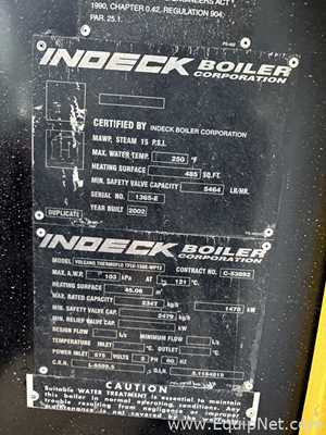 Aquecedor a Gás, Óleo, Carvão, Eletricidade Indeck Boiler Corporation Volcano Thermoflo TFLV-150E-WP12
