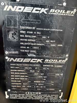 Aquecedor a Gás, Óleo, Carvão, Eletricidade Indeck Boiler Corporation Volcano Thermoflo TFLV-150E-WP12