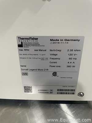 Lot of 2 Thermo Fisher Scientific Sorvall Legend Micro 21R Refrigerated Centrifuge
