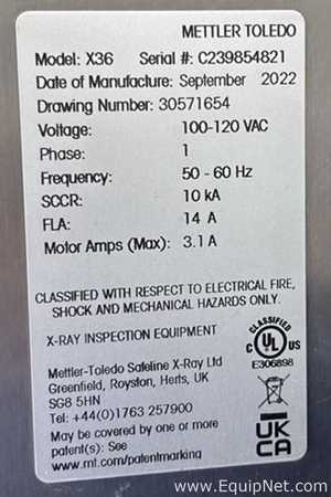 Inspección con Rayos-x Mettler Toledo X3603