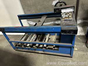 Materials Transportation Company Industrial Forklift Battery Transfer Cart with Roller Bed