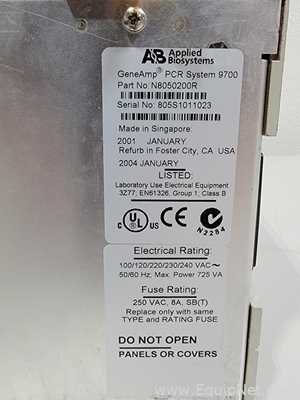 PCR e Termociclador Applied Biosystems GeneAmp PCR System 9700