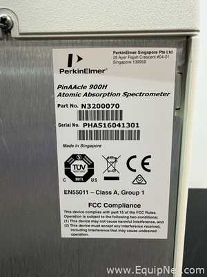 Perkin Elmer PinAAcle 900H Atomic Absorption Spectrometer