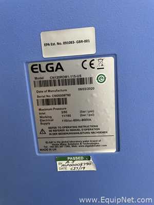 Elga CN120RDM1-115-US Water Purification and Still System