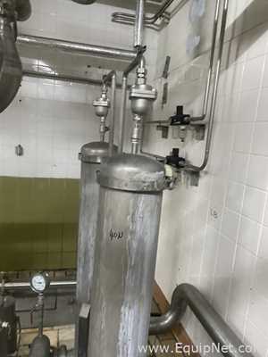 ETA Stainless Steel Horizontal Tank on Frame with Process Filter Skid