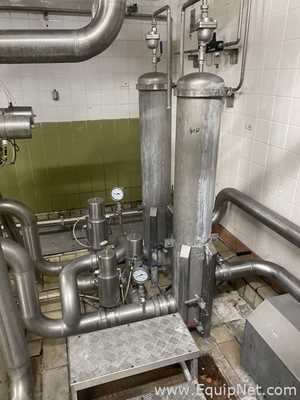 ETA Stainless Steel Horizontal Tank on Frame with Process Filter Skid