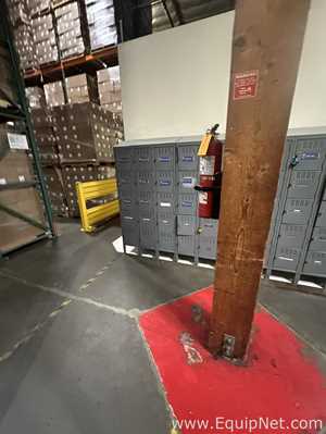Lot of 4 15-Door Metal Storage Lockers