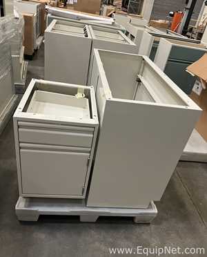 Lot of Lab Storage Counters and Cabinets, Agave and Light Neutral Colors
